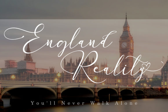 England Reality Typeface for Elegant Brand Identity