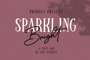 Sparkling Bright Duo: A Modern Chic Typeface for Digital Design