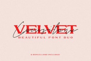 Velvet Lousitone Duo: A Playful Script Handwritten Typeface for Modern Branding